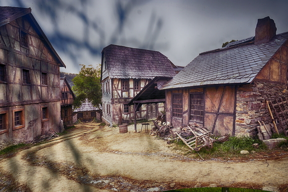 Die Schmiede und das Haus der Simon's , so wie es im Film zu sehen ist.